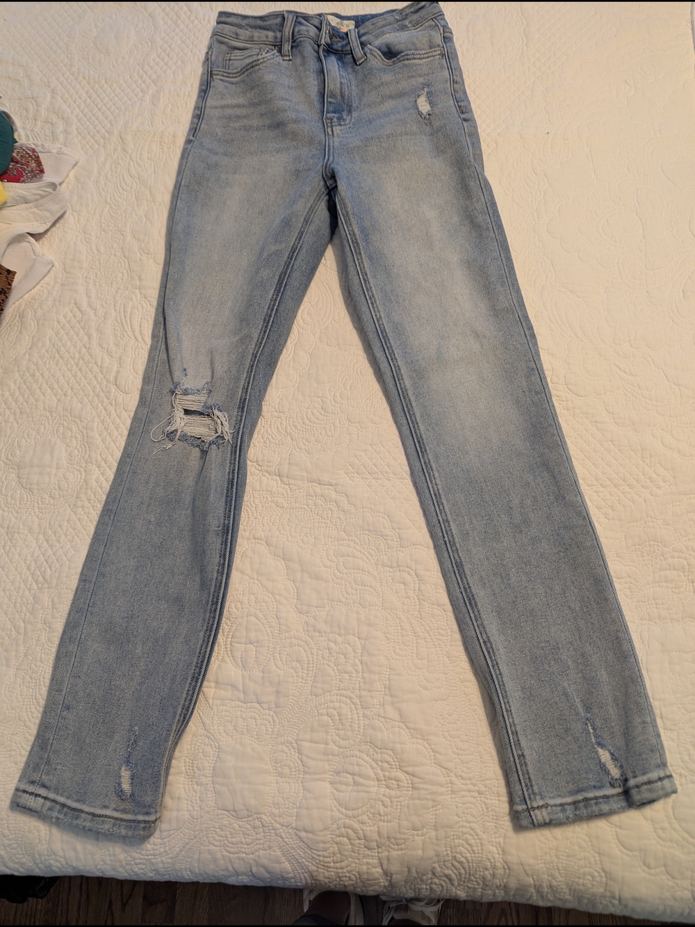 Altar'd State Light Blue Distressed Skinny Jeans